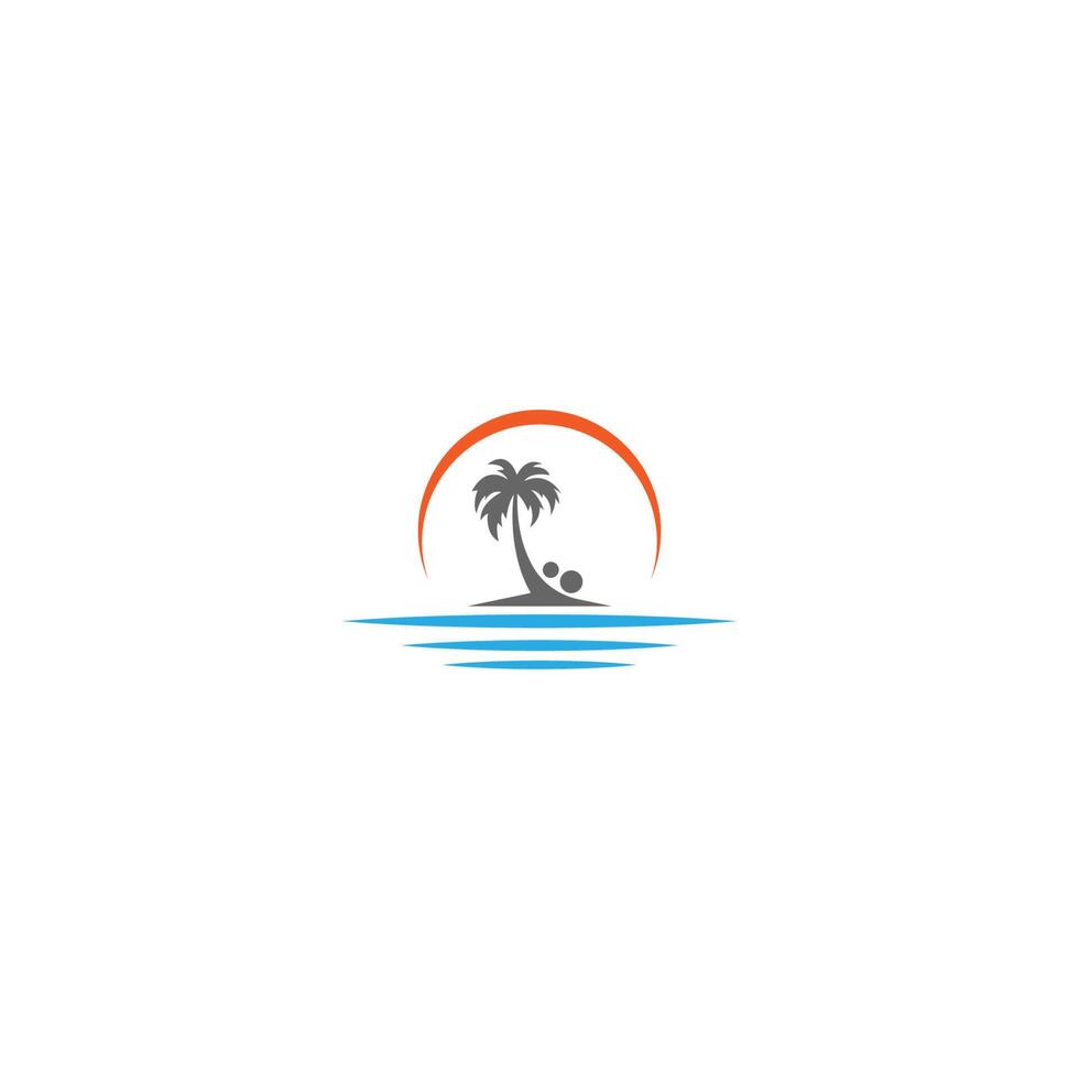 Palm Beach, Vitamin-Logo-Konzept vektor