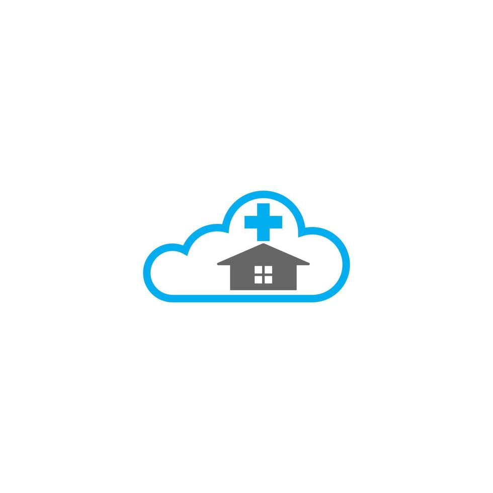 Cloud Home Care Konzept Logo-Symbol vektor