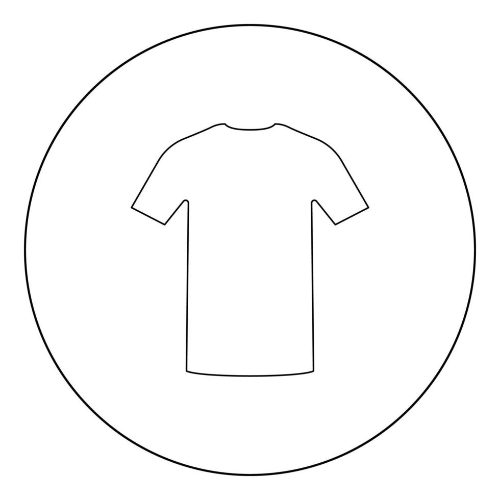 Shirt-Symbol schwarze Farbe im Kreis vektor