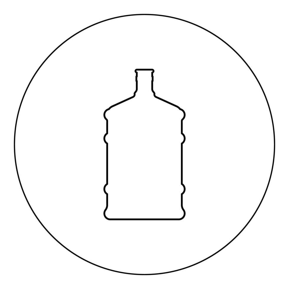 Dispenser große Flaschen Symbol schwarze Farbe im Kreis vektor