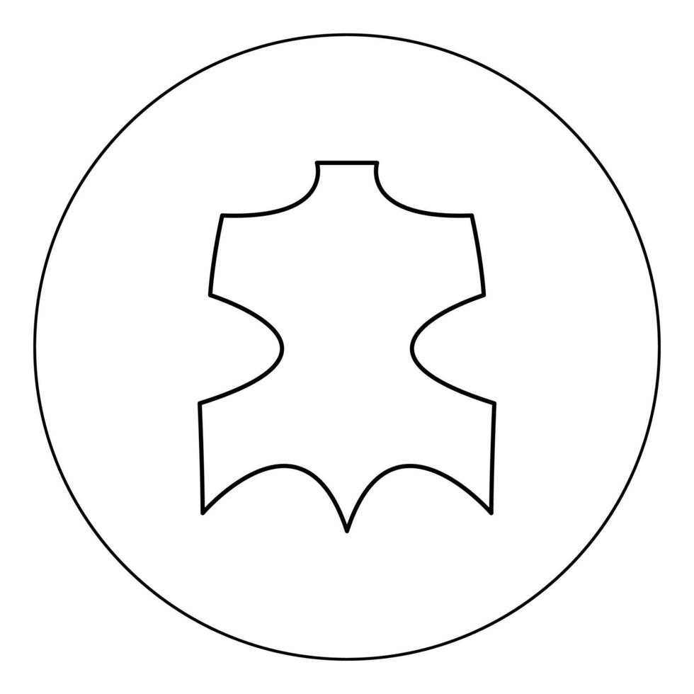 Leder Symbol Farbe schwarz im Kreis Vektor-Illustration isoliert vektor
