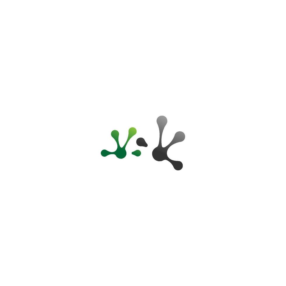 Hand-Frosch-Print-Logo-Symbol vektor