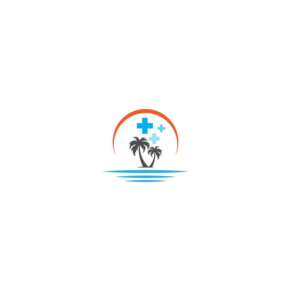 medizinisches Palm Beach-Logo-Icon-Konzept vektor