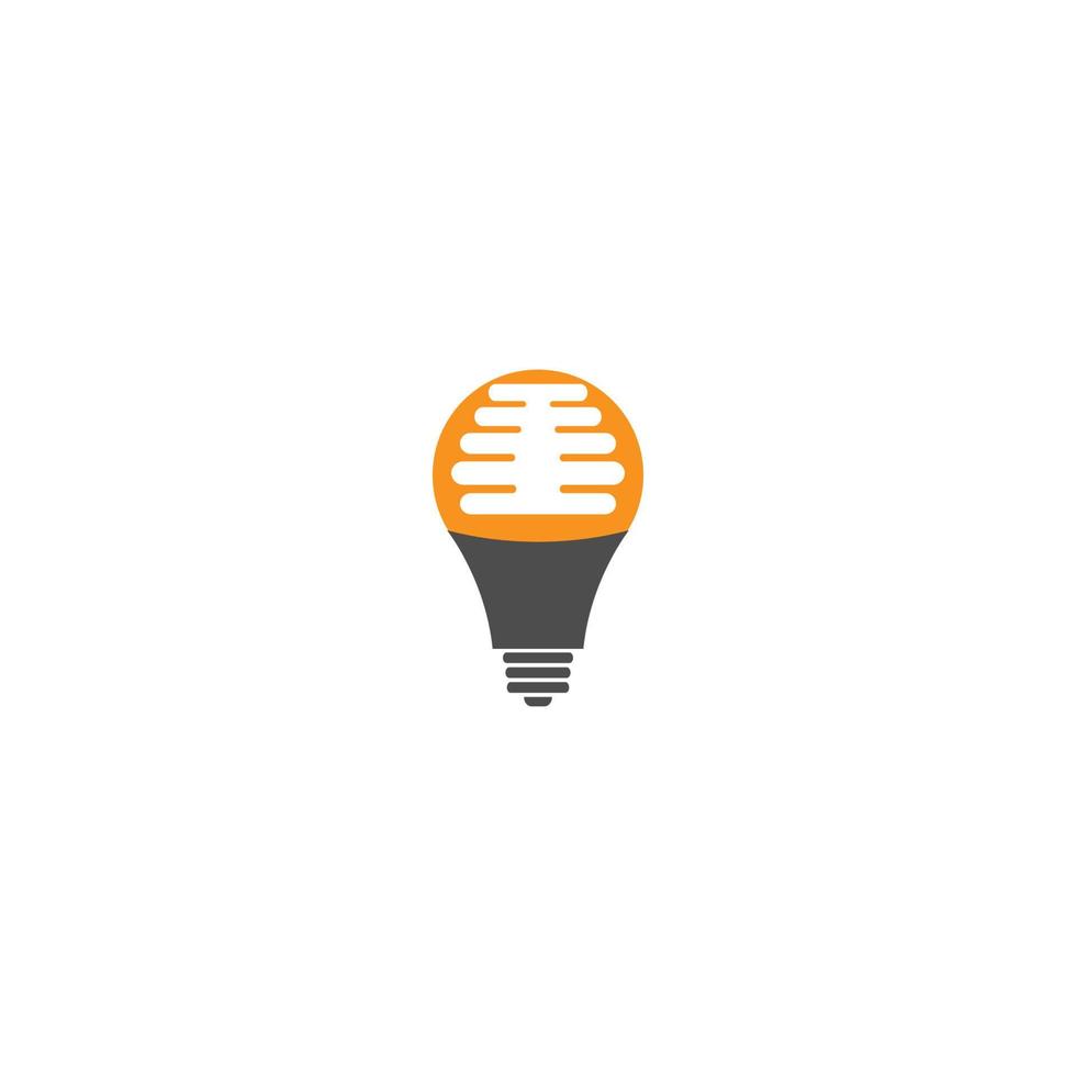 glödlampa lampa idé logotyp ikon vektor