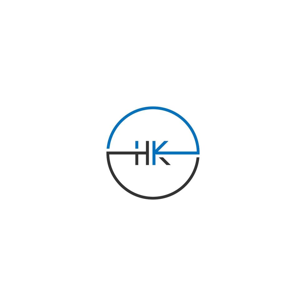 hk logotyp brev designkoncept vektor