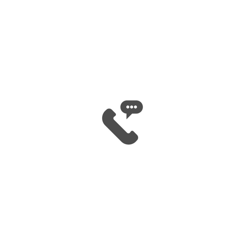 Telefon-Blase-Chat-Symbol-Logo-Vektor vektor