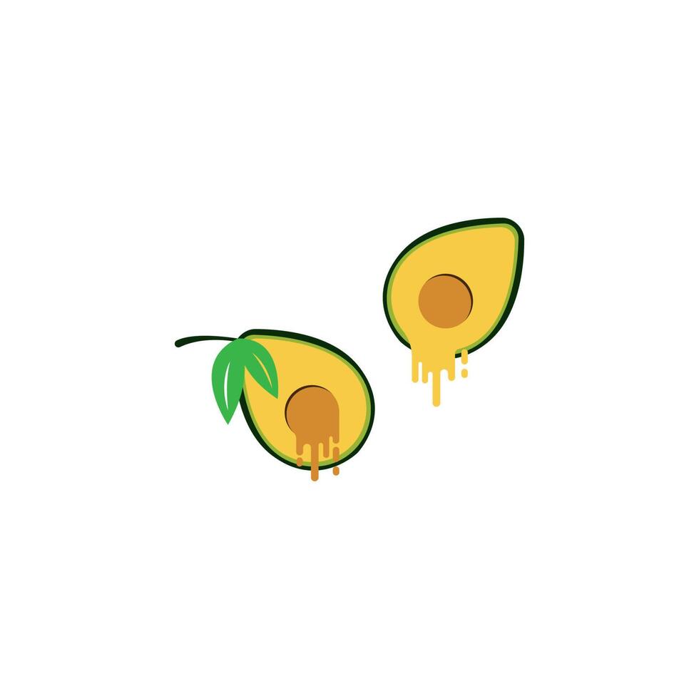 Avocado-Symbol Logo Illustration Design Vektor