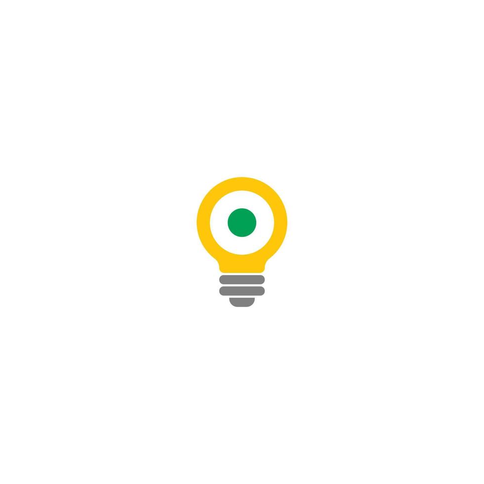 glödlampa lampa idé logotyp ikon vektor