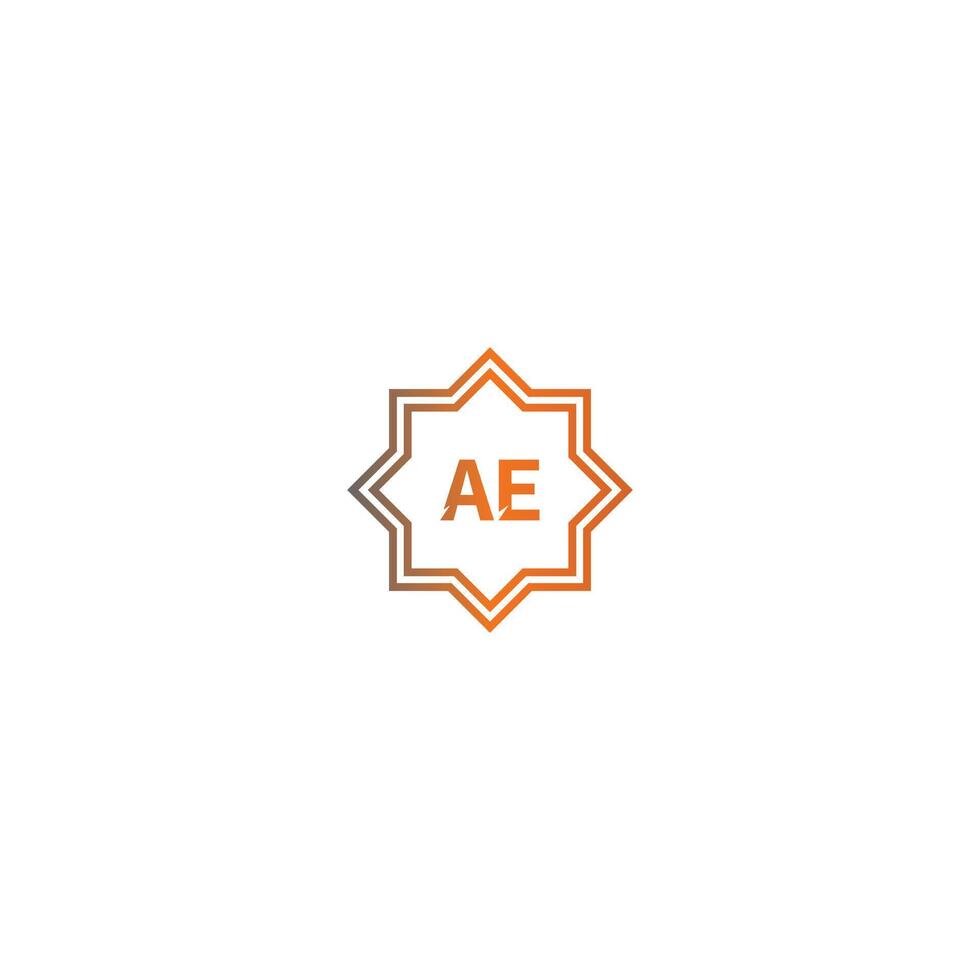 fyrkantig ae logotyp bokstäver design vektor