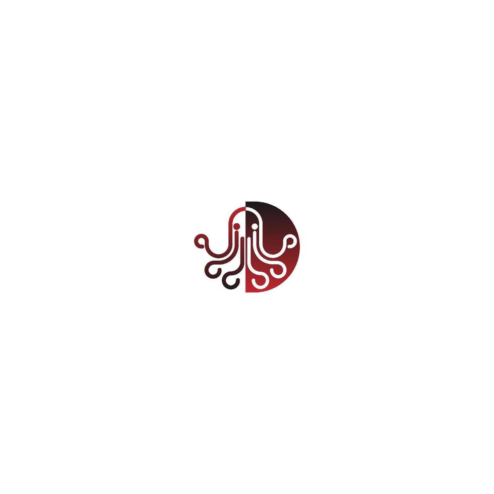 Oktopus-Logo-Symbolvektor vektor