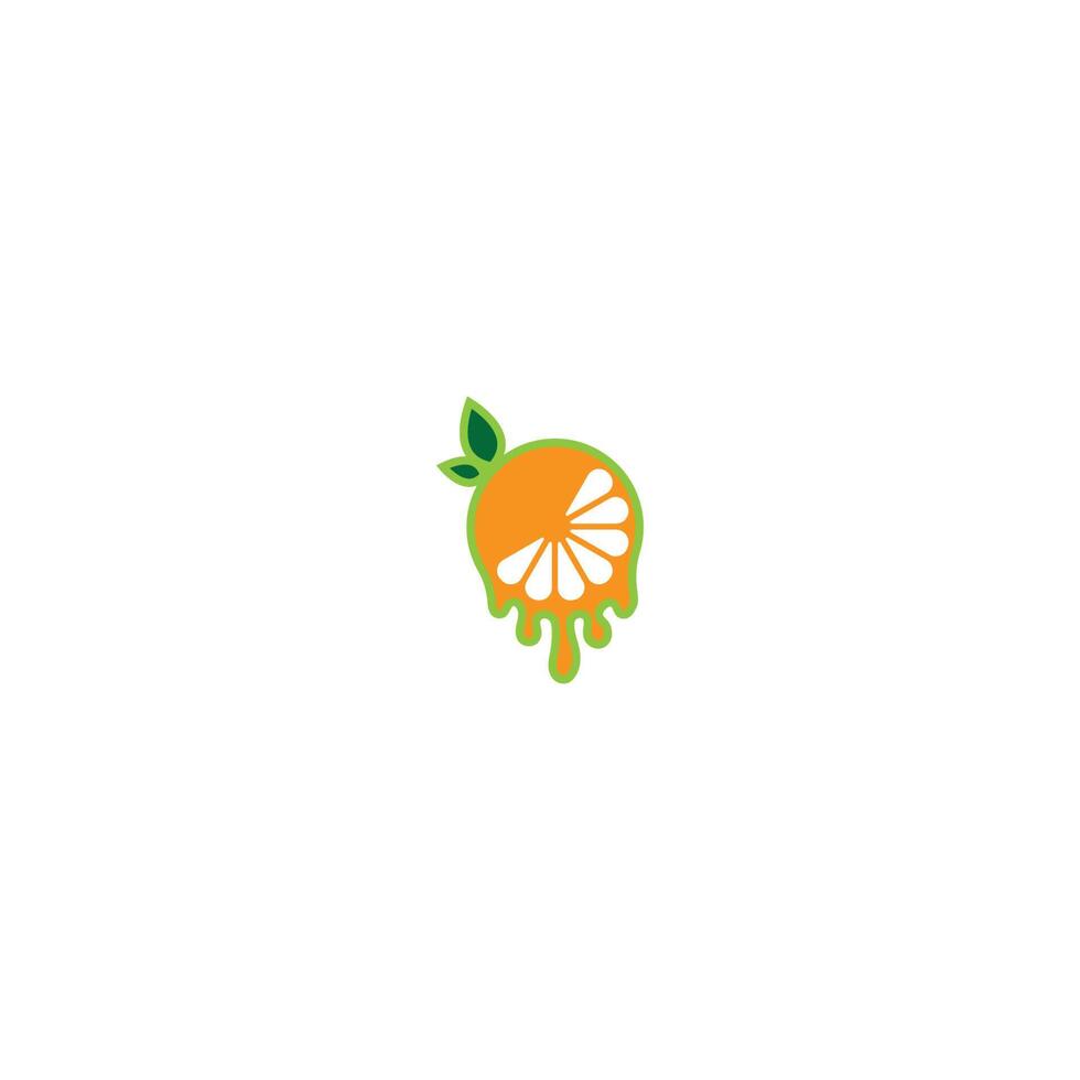 orange frukt ikon logotyp vektor