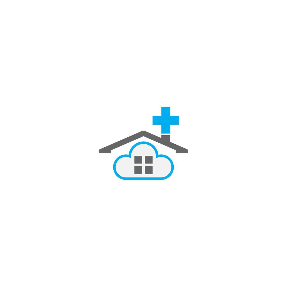 Cloud Home Care Konzept Logo-Symbol vektor