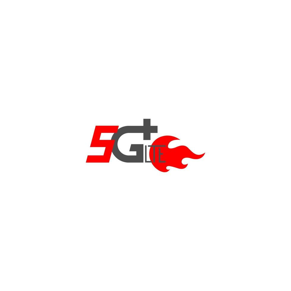 5g lte-logotypikon vektor