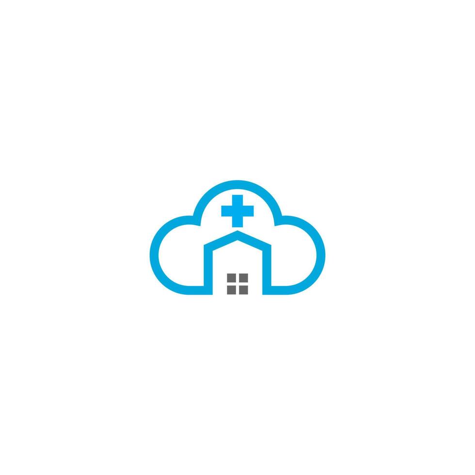 Cloud Home Care Konzept Logo-Symbol vektor