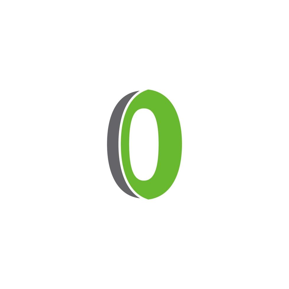 Nummer Null Logo Icon Designkonzept vektor
