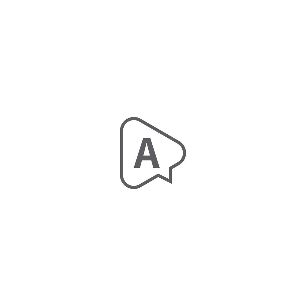 brev en logotyp ikon platt designkoncept vektor