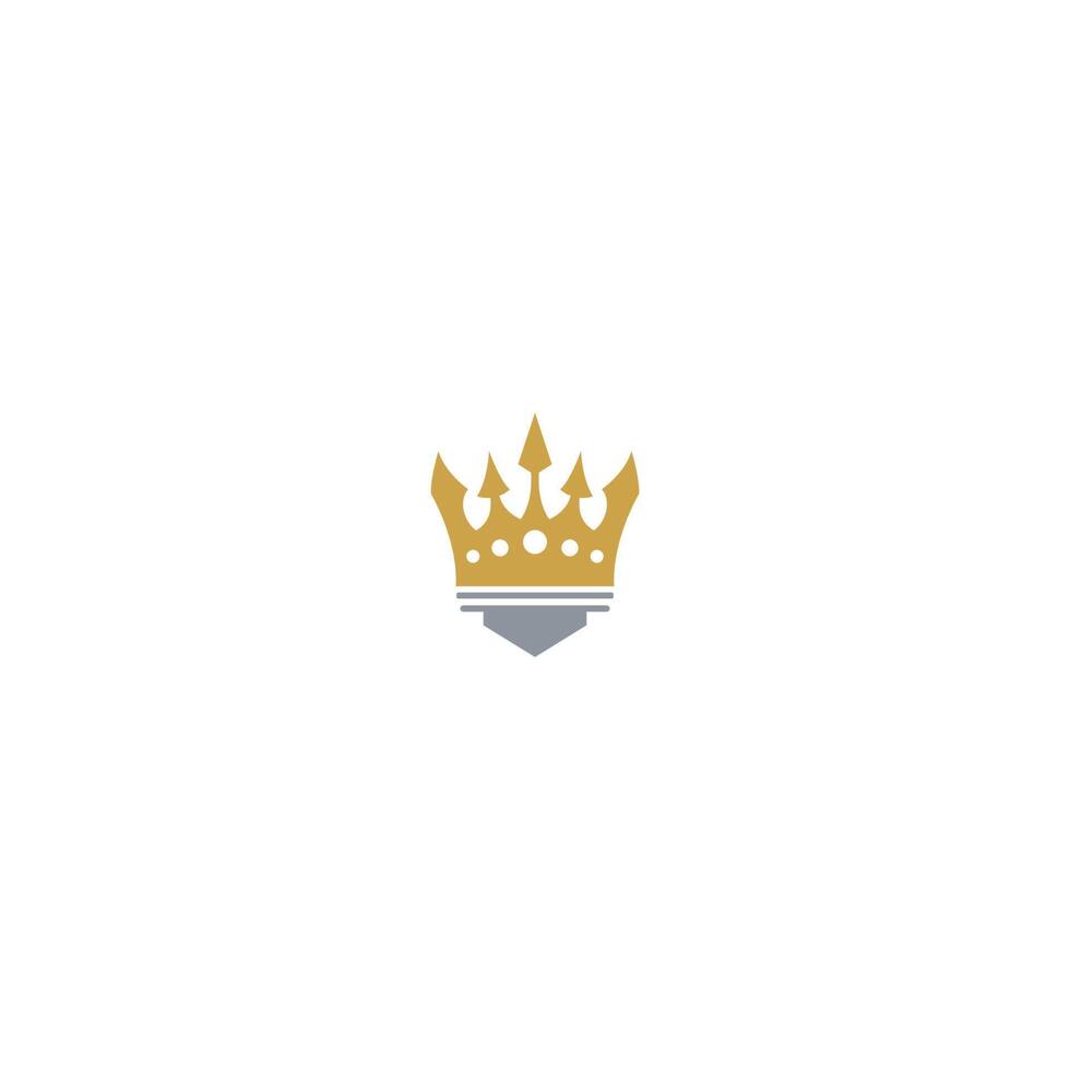 Krone-Konzept-Logo-Icon-Design vektor