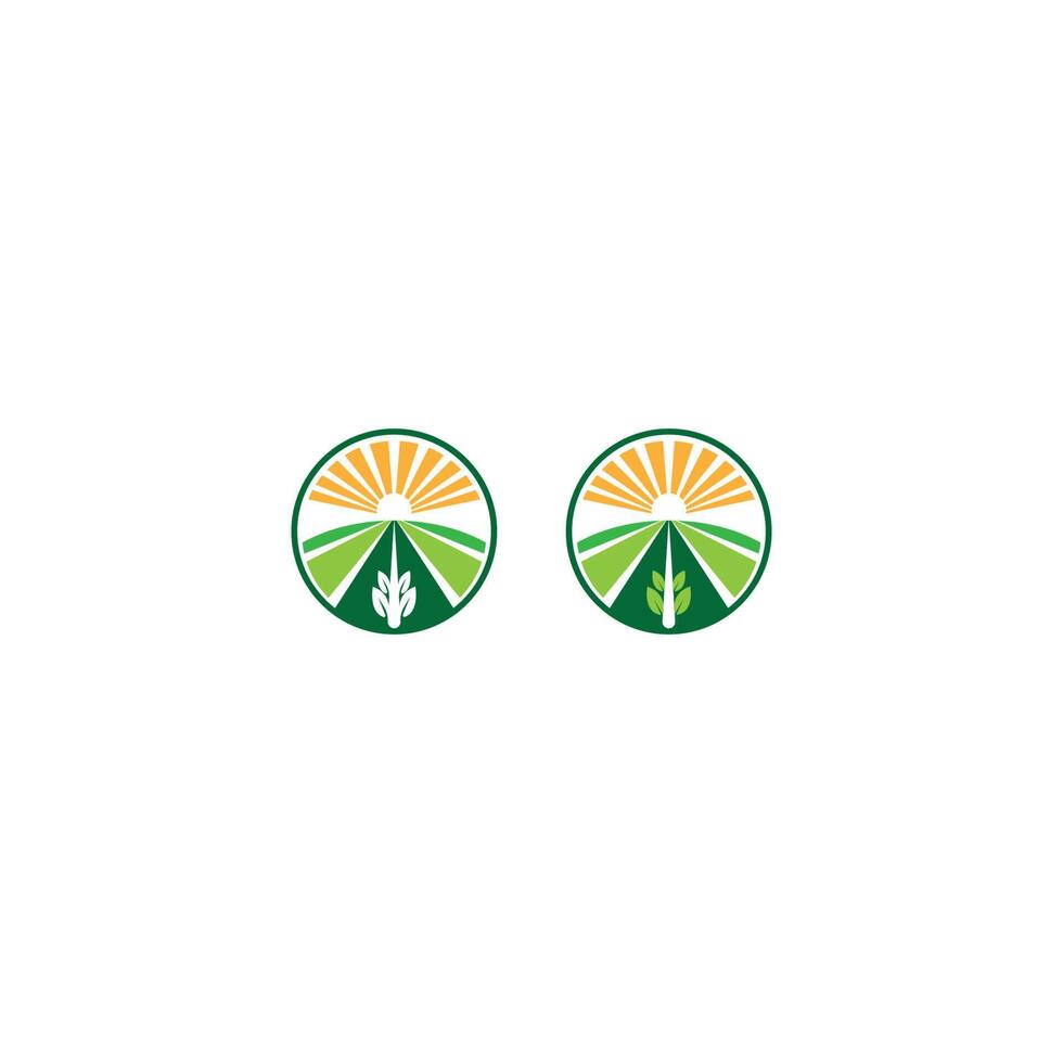 Landwirtschaftslogo. Blatt-Logo-Design, umweltfreundliches Konzept vektor
