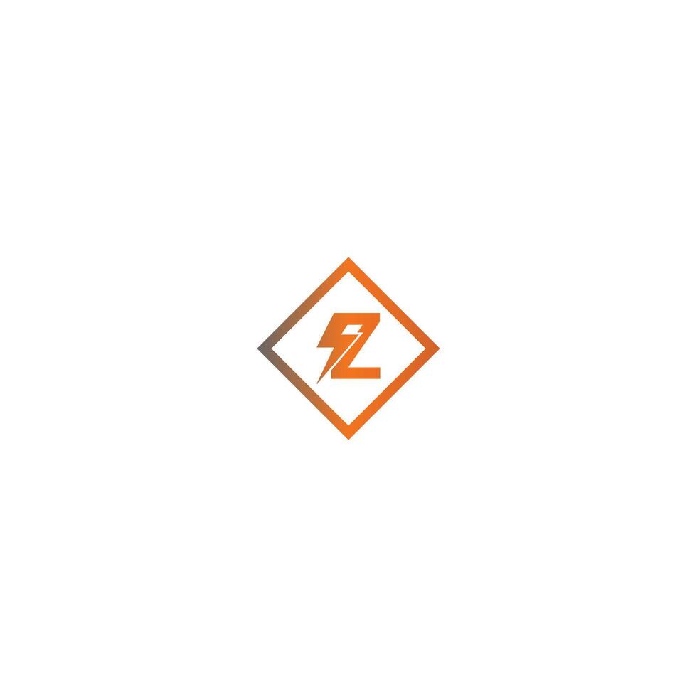 lightning letter z logotyp gradient färg vektor