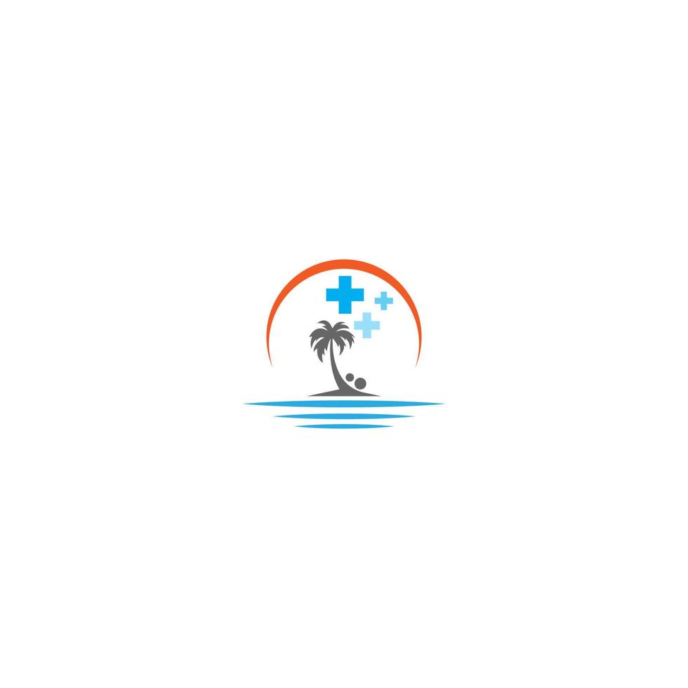 medizinisches Palm Beach-Logo-Icon-Konzept vektor