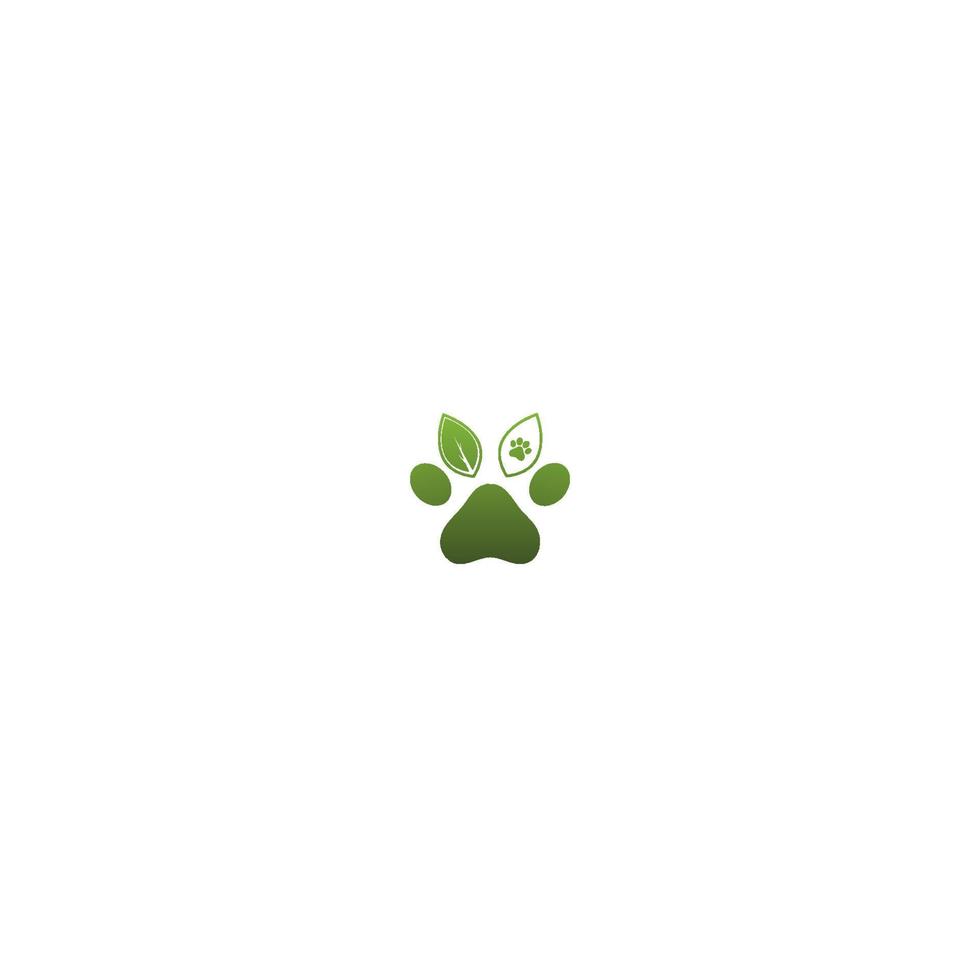 hund fotavtryck logotyp ikon designkoncept vektor