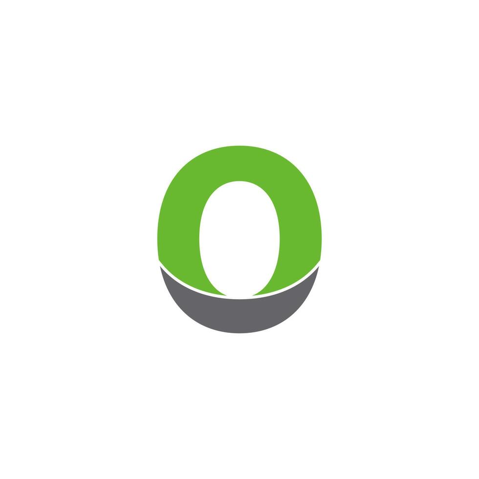 bokstaven o logotyp ikon designkoncept vektor