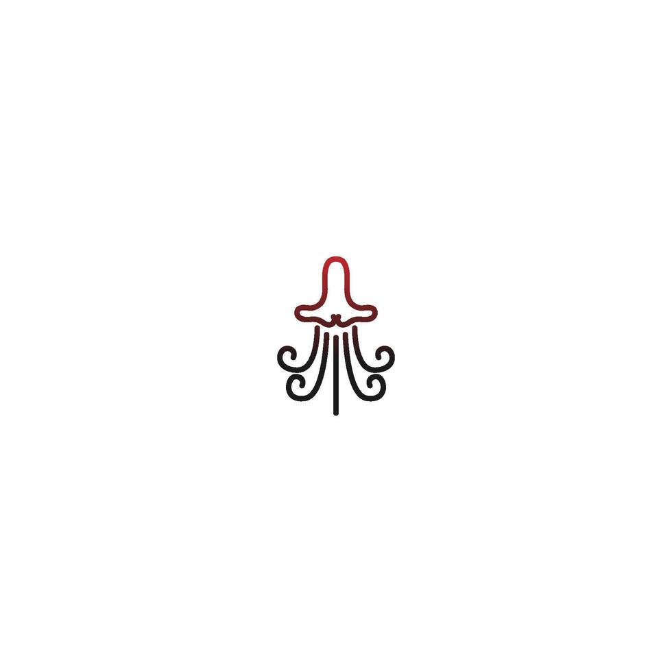 Oktopus-Logo-Symbolvektor vektor