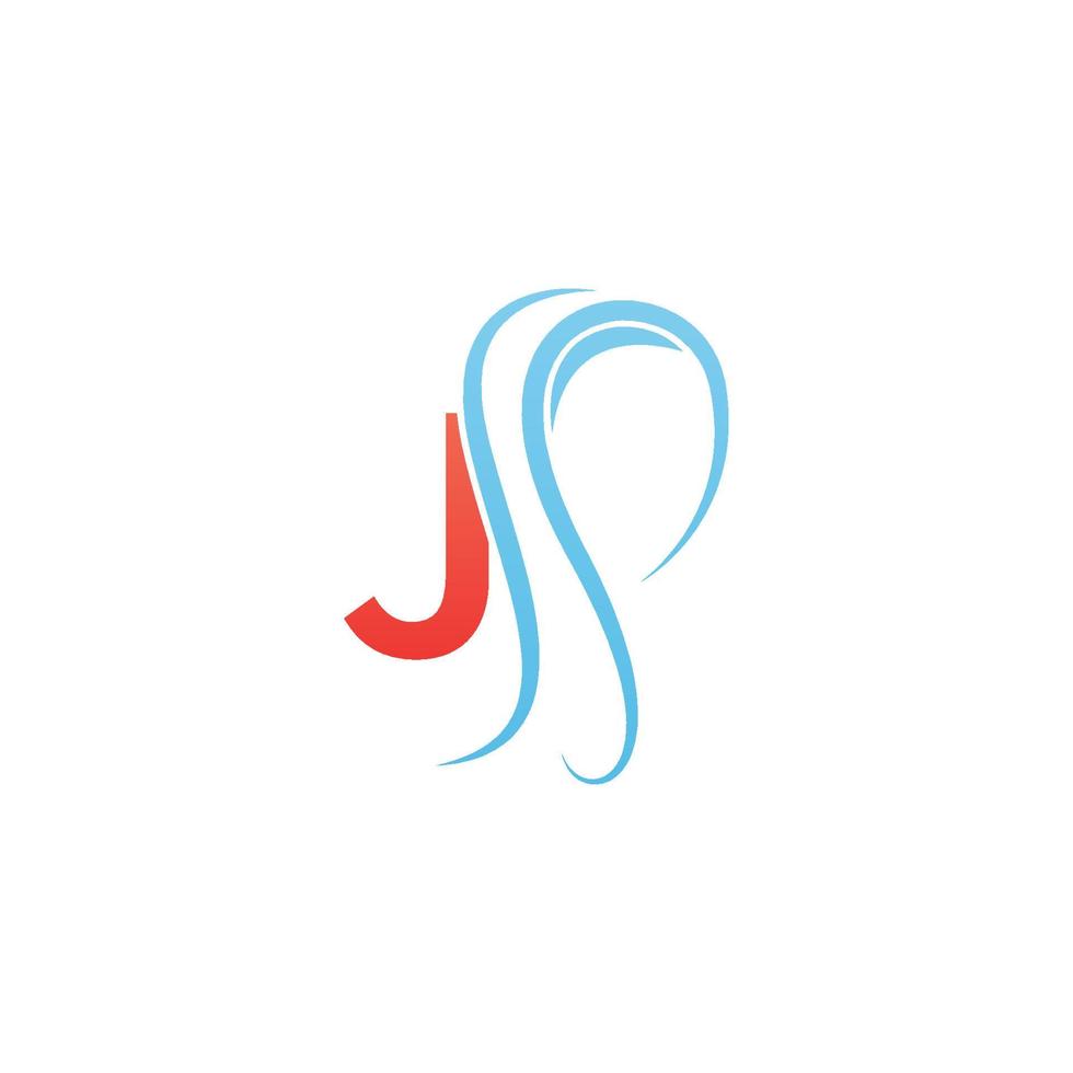 Buchstabe j Icon Logo kombiniert mit Hijab Icon Design vektor