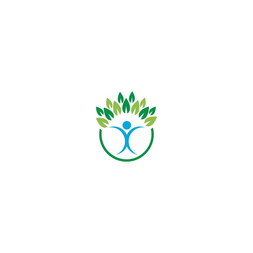 löv logotyp ikon illustration. gemenskap, vektordesign vård vektor