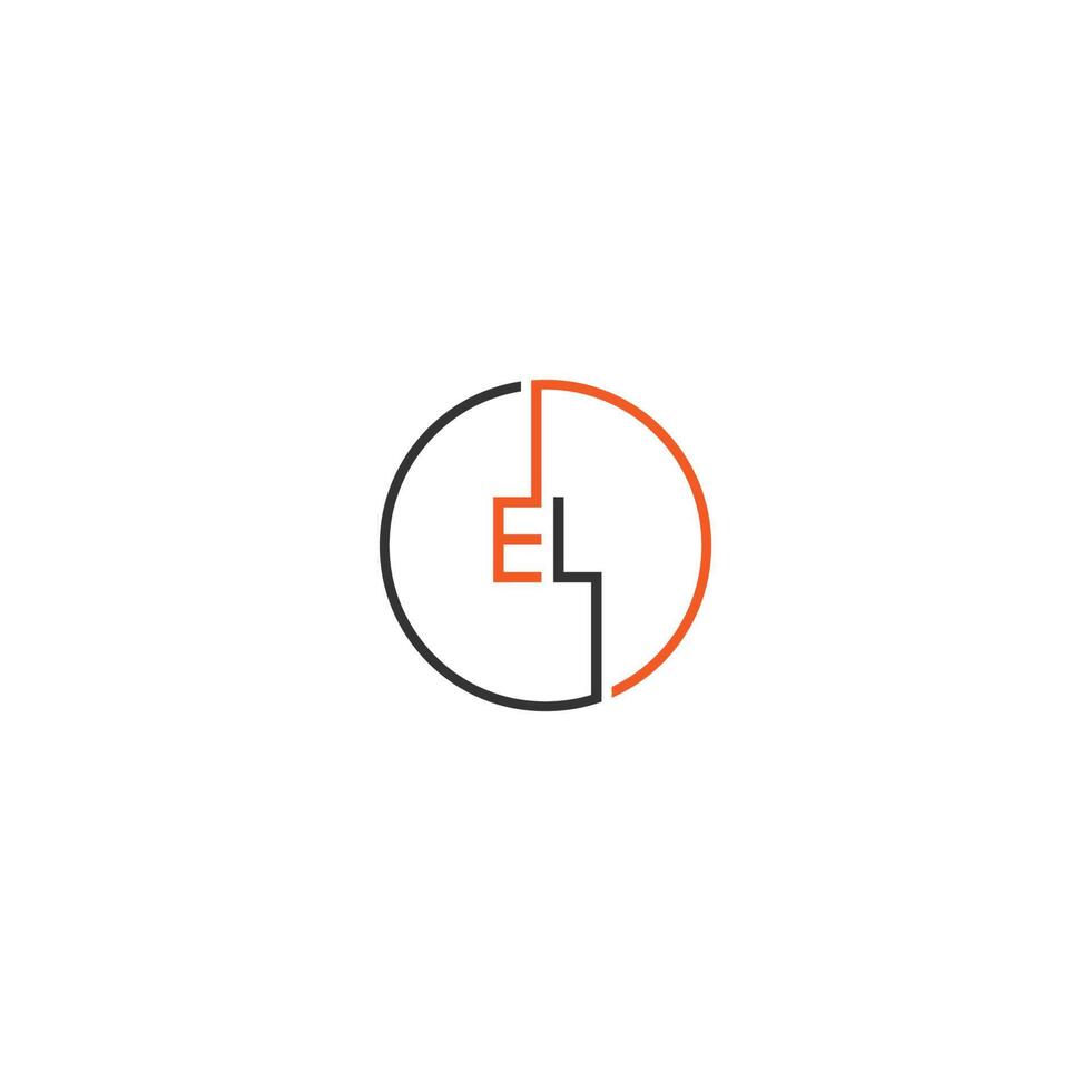 el Logo Buchstaben Designkonzept vektor