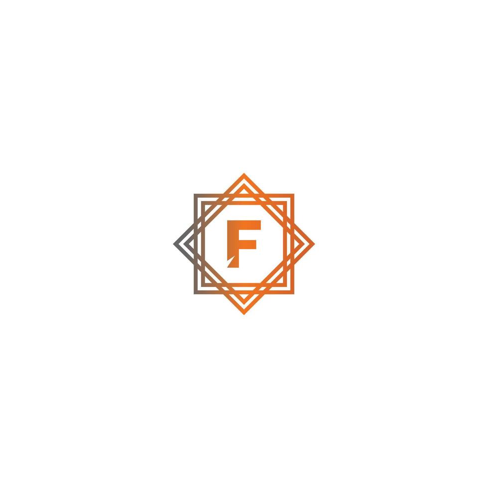 fyrkantig f logotyp bokstäver design vektor