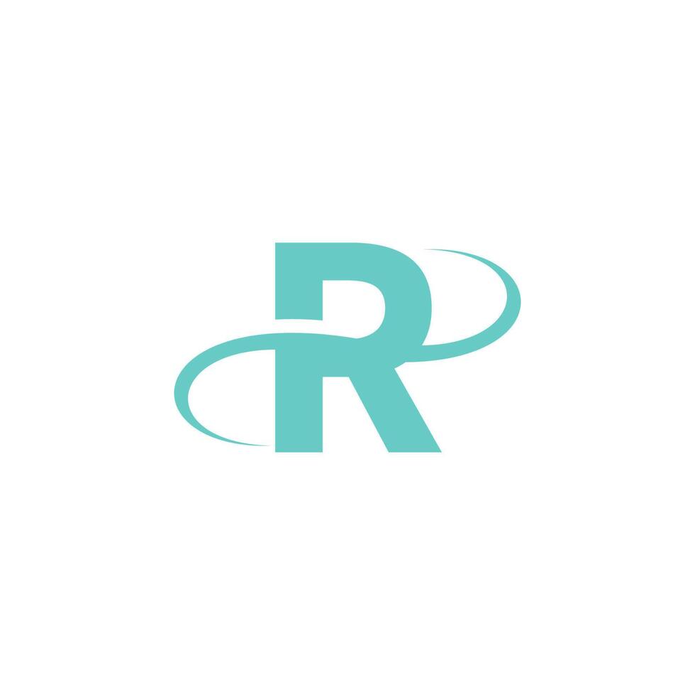 bokstaven r logotyp ikon design vektor