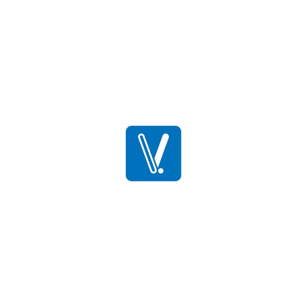Buchstabe v Logo-Design-Konzept vektor