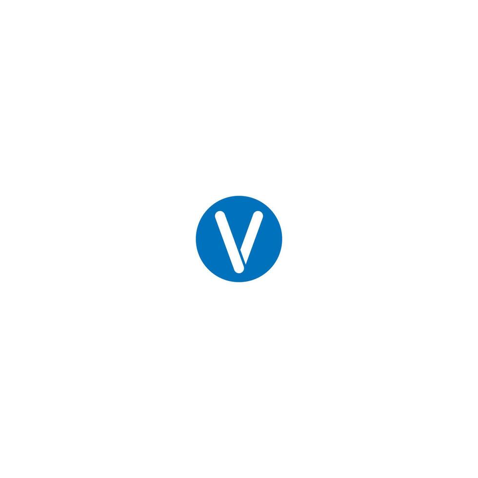bokstaven v logotyp designkoncept vektor