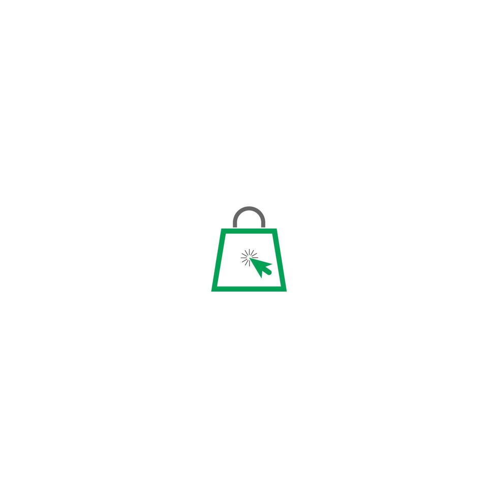 korg, väska, koncept online shop logotyp ikon vektor