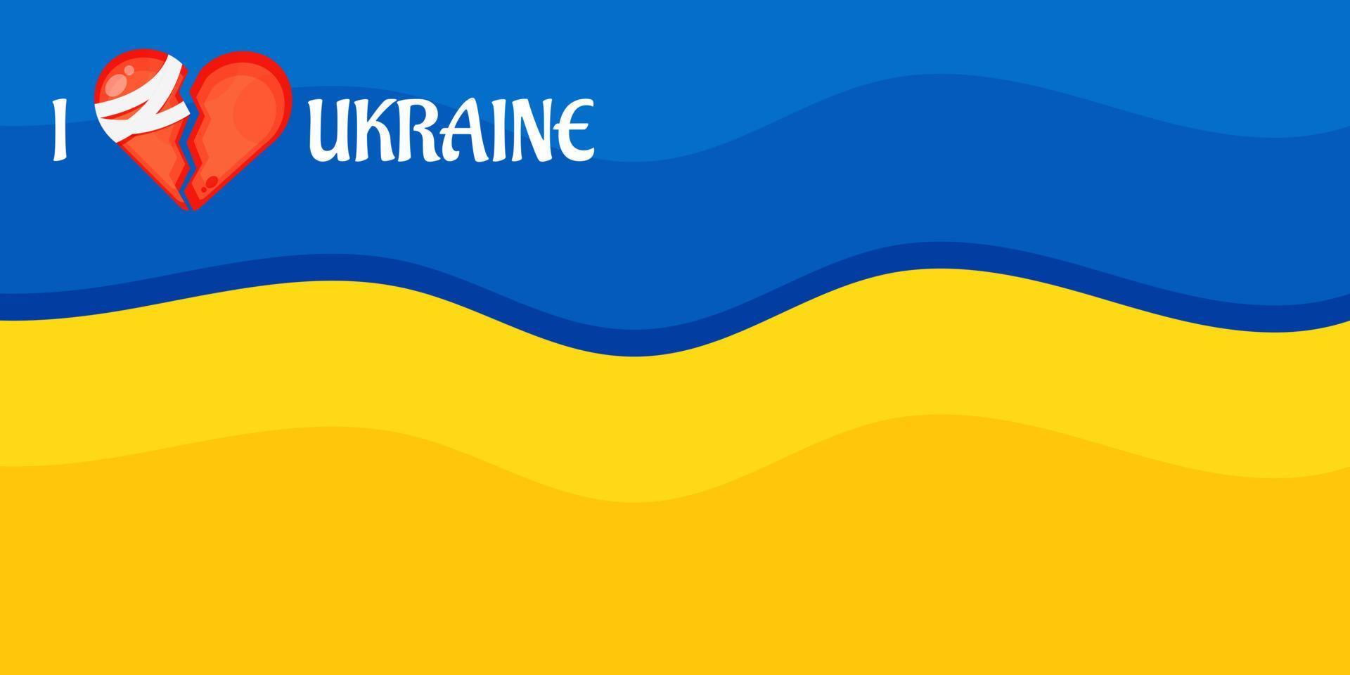 bete für die ukraine und das betenkonzept der ukrainischen flagge vektor