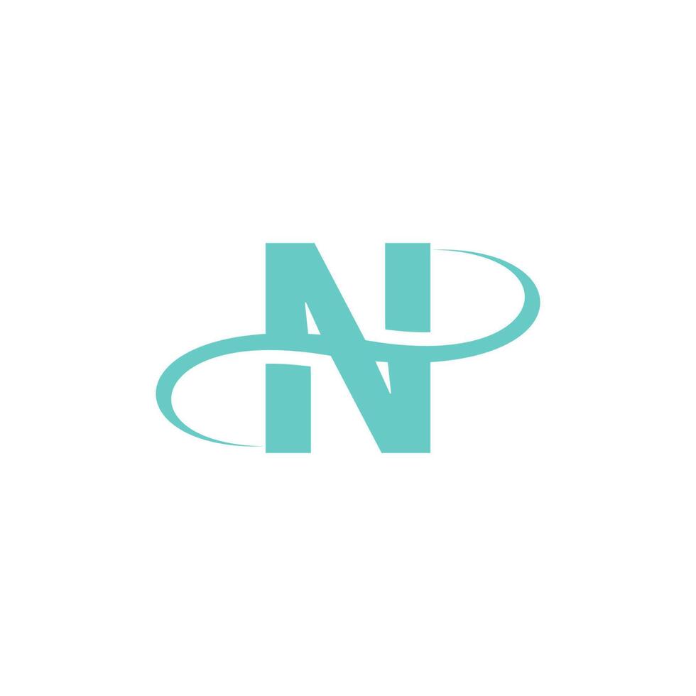 Buchstabe n Logo Icon Design Vektor