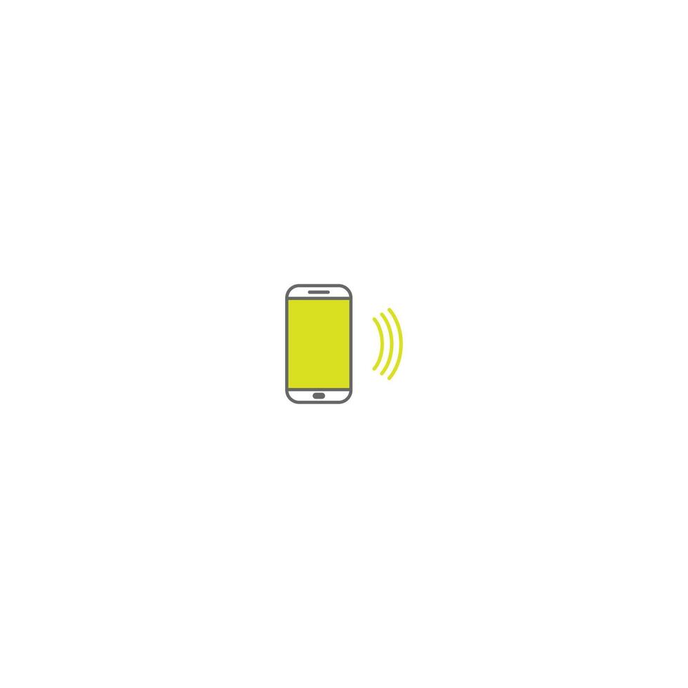 smartphone ringer logotyp ikon vektor
