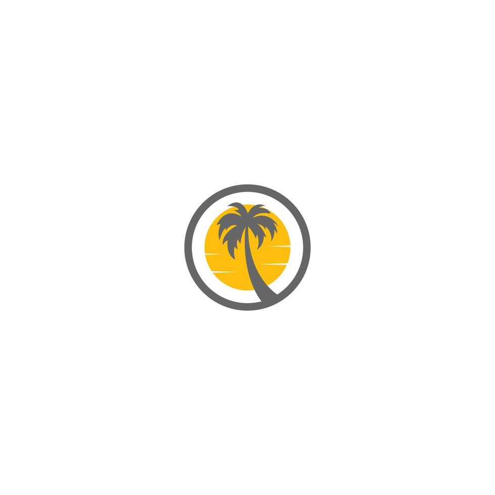 Palm Beach, Vitamin-Logo-Konzept vektor