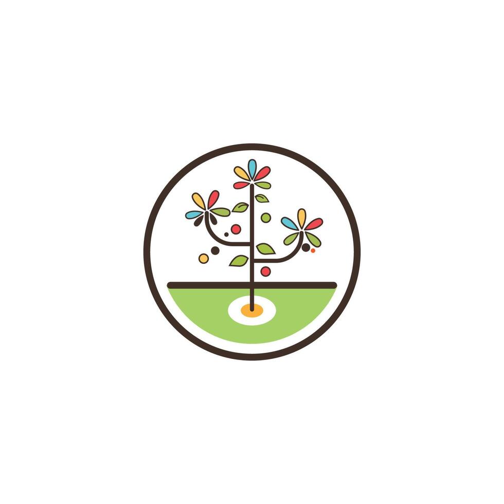 Blumen-Logo-Symbol kreatives Design vektor