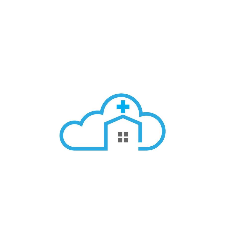 Cloud Home Care Konzept Logo-Symbol vektor