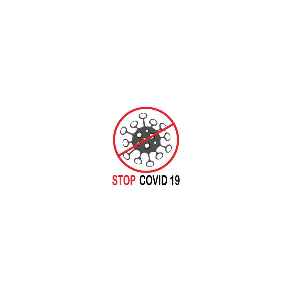 Coronavirus-Logo. Covid-19-Symbol vektor