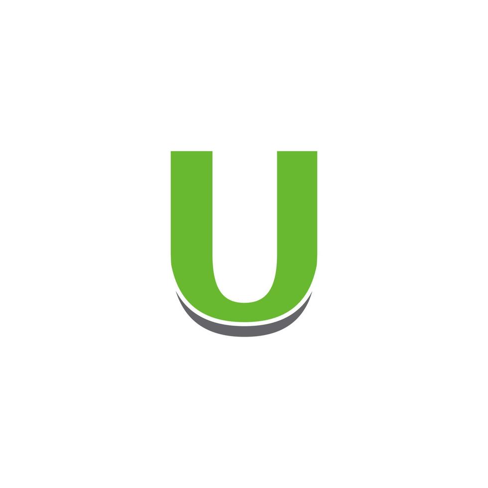 bokstaven u logotyp ikon designkoncept vektor