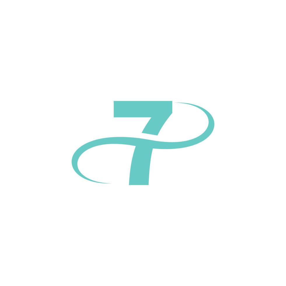 Nummer 7 Logo Icon Design Vektor