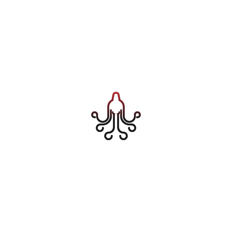 Oktopus-Logo-Symbolvektor vektor