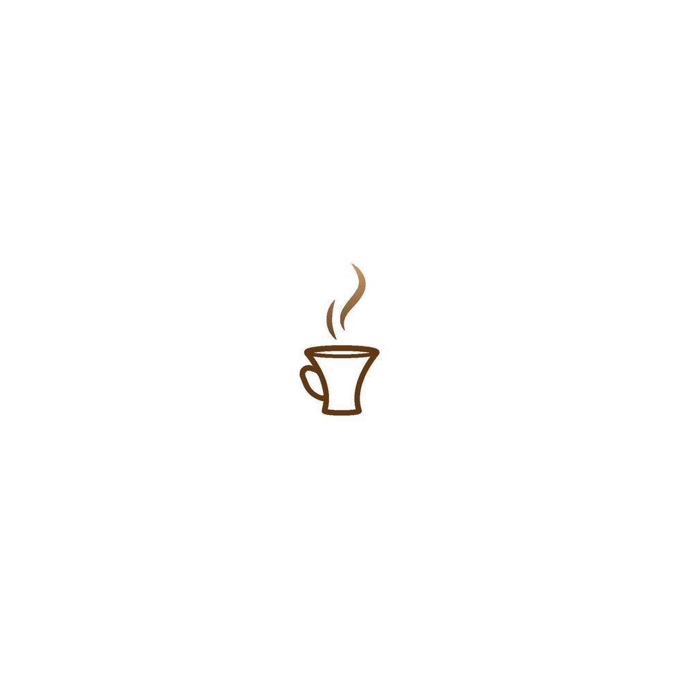 kaffekopp logotyp design vektor café ikon