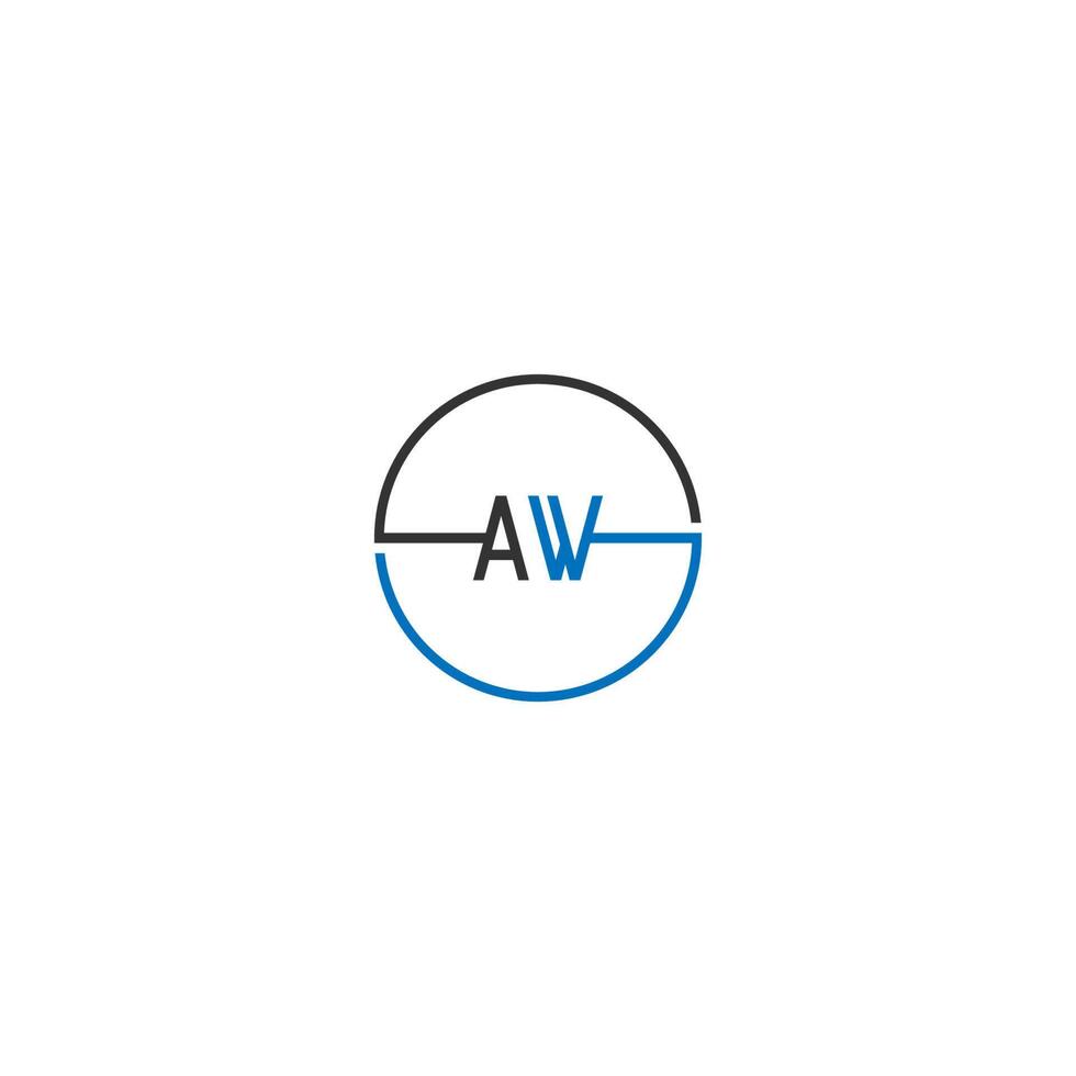 aw-Logo-Brief-Design-Konzept vektor