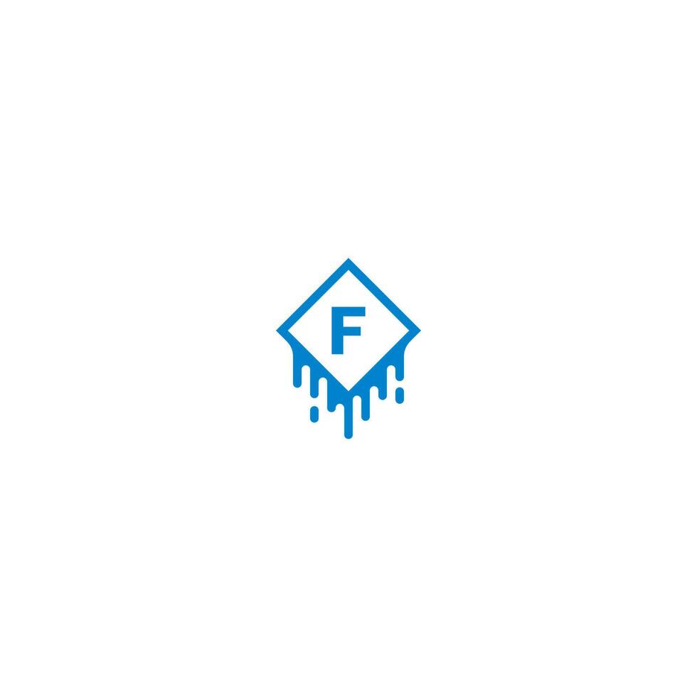 buchstabe f logotyp im blauen farbdesignkonzept vektor