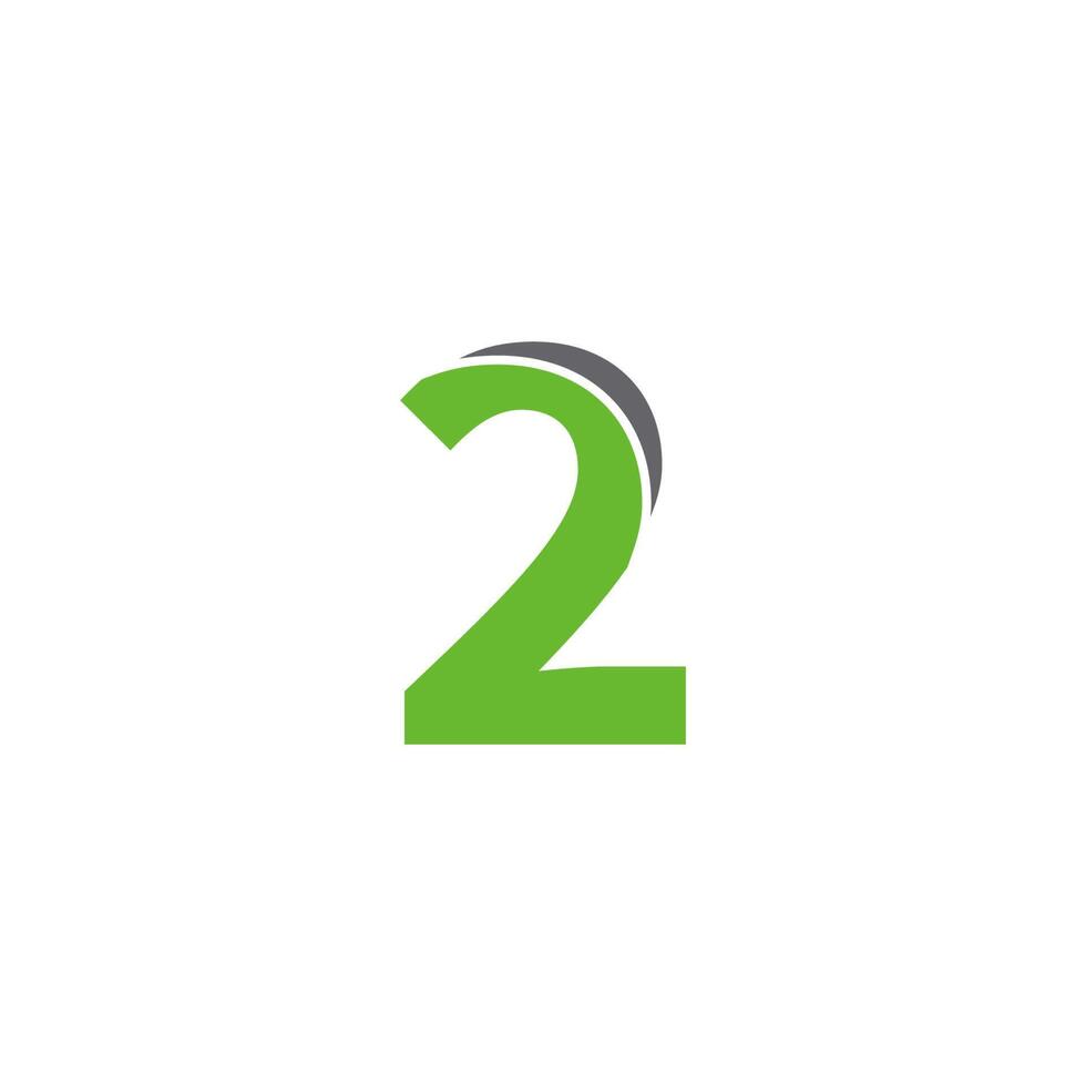 Nummer 2 Logo-Icon-Design-Konzept vektor