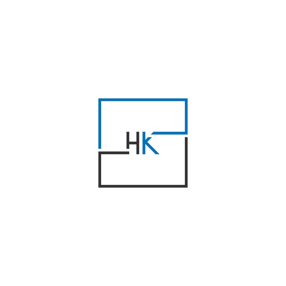 hk-Logo-Brief-Design-Konzept vektor